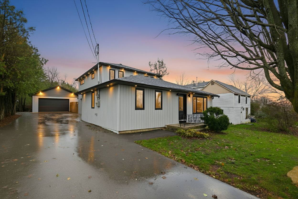 The home at dusk